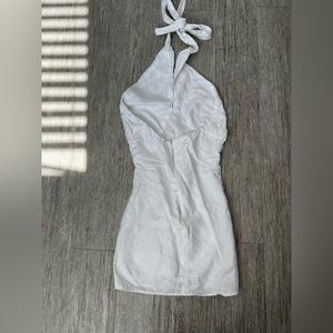 Reformation linen halter dress